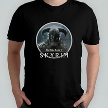 Pixxa The Elder Scrolls V Skyrim Unisex %100 Pamuklu Bisiklet Yaka T-Shirt Model 4