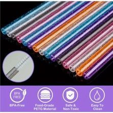 1 Adet  Stanley 40/30 Oz Tumb. Termos Için Renkli Parıltılı Yedek Pipet, 30,48  cm  Boy / 9,5 mm  Çap