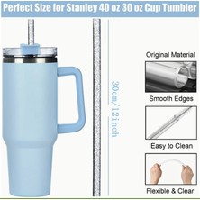 1 Adet  Stanley 40/30 Oz Tumb. Termos Için Renkli Parıltılı Yedek Pipet, 30,48  cm  Boy / 9,5 mm  Çap