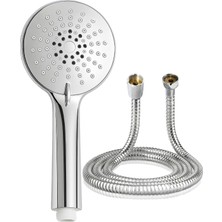 Ahlez Elmas 5 Fonksiyon Duş Başlığı , Örgülü Duş Spiral Hortumu Duş Seti