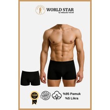 6'lı Düz Renk Erkek Boxer – Karışık Renk (Siyah, Gri, Lacivert, Antrasit, Bordo, Haki) – Pamuklu ve Likralı