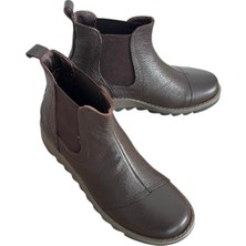 Freefoot Zey-5036   Deri Kadın Bot - Acı Kahve