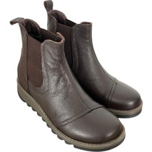 Freefoot Zey-5036   Deri Kadın Bot - Acı Kahve