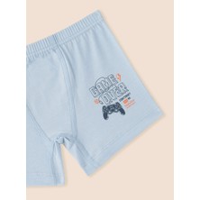Erkek Çocuk Organik Pamuklu Likralı Boxer Game Over 3'lü Paket