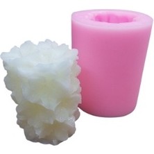 Mum Kalıbı Silikon Çiçekli-2