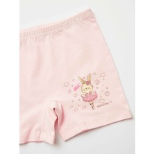 Kız Çocuk Organik Pamuklu Likralı Boxer Sweet Rabbit 2'li Paket