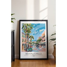 Beverly Hills Lüks Yaşam Poster - Hollywood Temalı Modern Duvar Dekoru - Çerçevesiz Sanat Baskı