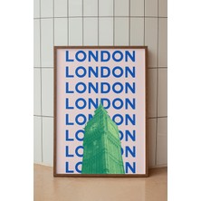 Londra Big Ben Kule Minimalist Poster - Şehir Manzara Temalı Duvar Dekoru - Çerçevesiz Baskı