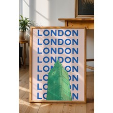 Londra Big Ben Kule Minimalist Poster - Şehir Manzara Temalı Duvar Dekoru - Çerçevesiz Baskı
