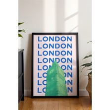 Londra Big Ben Kule Minimalist Poster - Şehir Manzara Temalı Duvar Dekoru - Çerçevesiz Baskı