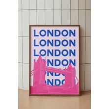 Londra Tower Bridge Minimalist Poster - Şehir Manzara Temalı Duvar Dekoru - Çerçevesiz Baskı