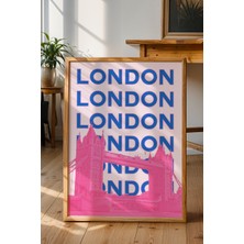 Londra Tower Bridge Minimalist Poster - Şehir Manzara Temalı Duvar Dekoru - Çerçevesiz Baskı