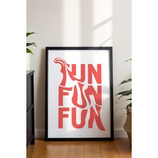 Eğlenceli Tipografi Poster - Modern Sanat Tarzında Enerji Dolu Duvar Dekoru - Çerçevesiz Baskı