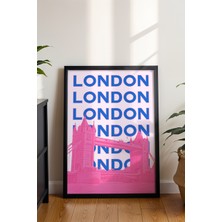 Londra Tower Bridge Minimalist Poster - Şehir Manzara Temalı Duvar Dekoru - Çerçevesiz Baskı