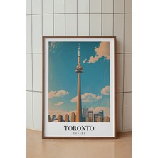 Toronto Kanada Şehri Poster - Kuzey Amerika Temalı Minimalist Duvar Dekoru - Çerçevesiz Sanat Baskı