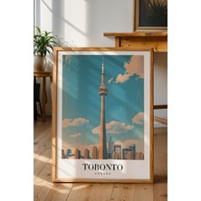 Toronto Kanada Şehri Poster - Kuzey Amerika Temalı Minimalist Duvar Dekoru - Çerçevesiz Sanat Baskı