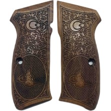 Cz 75 A B Serisi Canik 55 16 Lı Çek Ahşap Lazer Işlemeli Kabze