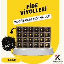 24 Göz Kare Fidelik 8 Adet Fide Viyolü Fide Altlığı Tohum Yetiştirme Kabı Fidan Viyol
