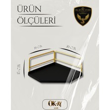 Çok Amaçlı Organizer - Masaüstü, Mutfak, Banyo İçin Takı Makyaj Kozmetik Düzenleyici - Servis Sunum Tepsisi Masaüstü Düzenleyici - Mutfak, Banyo, Takı Dekoratif Ahşap Organizer