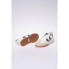 Beyaz Gümüş Kadın Sneaker Ayakkabı