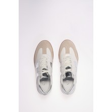 Beyaz Gümüş Kadın Sneaker Ayakkabı
