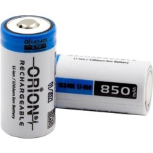 10 Adet 16340 3.7V 850 Mah Li-Ion Pil (CR123A Lityum Şarjlı Pil)
