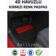 Citroen C-Ellyse Hasırlı 4d Havuzlu Kırmızı Oto Paspası