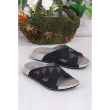 Fort 223808 Siyah Rahat Esnek Anatomik Kadın Terlik