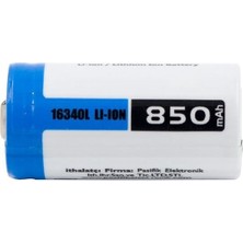 5 Adet 16340 3.7V 850 Mah Li-Ion Pil (CR123A Lityum Şarjlı Pil)