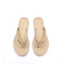 Tkees Tp201 Krem Renk Flip Flop Kadın Parmak Arası Plaj Terlik