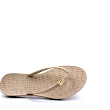 Tkees Tp201 Krem Renk Flip Flop Kadın Parmak Arası Plaj Terlik