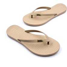 Tkees Tp201 Krem Renk Flip Flop Kadın Parmak Arası Plaj Terlik