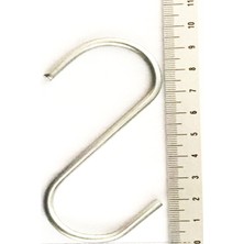 Şahin Zincir, Büyük kanca, 9.5 cm Boy, 4 mm Kalınlık, Metal S Kanca / 10 Adet