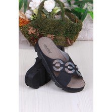 Fort 220507 Siyah Rahat Esnek Anatomik Kadın Terlik