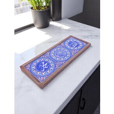 Sharp & Art Ahşap Çerçeveli Seramik Allah cc. Muhammed as. Yazılı Tablo EVİNİZE,OFİSİNİZE...(31CM*12 Cm)