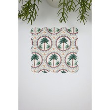 Dekoratif Palmiye Ağaçları Tasarımlı Lazer Kesim Kokteyl Peçetesi 1 Adet