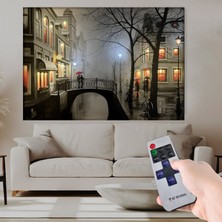 LED Işıklı Uzaktan Kumandalı Köprü Kanvas Tablo