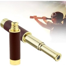 Büro Ev Ofis Hediyesi Için 30X40 Deri Çantalı Pirinç Gövde Korsan Dürbün