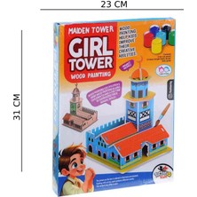 Caberina Kutulu Ahşap Kız Kulesi Boyama Seti