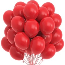 Pastel Balon Kırmızı 50 Adet