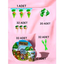32 Kişilik Safari Temalı M Paket - Doğum Günü Parti ve Eğlenceli Etkinlikler