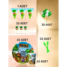 32 Kişilik Safari Temalı M Paket - Doğum Günü Parti ve Eğlenceli Etkinlikler