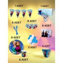 8 Kişilik Frozen Temalı  x l Paket - Doğum Günü Parti ve Eğlenceli Etkinlikler