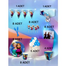 8 Kişilik Frozen Temalı  x l Paket - Doğum Günü Parti ve Eğlenceli Etkinlikler