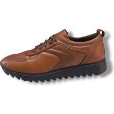 Growish GR0301  Deri Taba Renk Özel Yapım Eva Taban Erkek Günlük Sneaker Ayakkabı