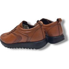 Growish GR0301  Deri Taba Renk Özel Yapım Eva Taban Erkek Günlük Sneaker Ayakkabı