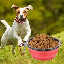 PratikAI Katlanabilir Kedi-Köpek Mama ve Su Kabı | Taşınabilir & Çevre Dostu