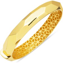 Markiz Kalemli Altın 14 Ayar Kelepçe Bilezik