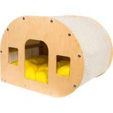 Ahşap Kedi Evi | Modern Tasarım, Rahat Yataklı, Portatif ve Şık Pet House