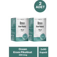 Orzax Ocean Krom Pikolinat 200 Mcg 90 Kapsül 2 Adet